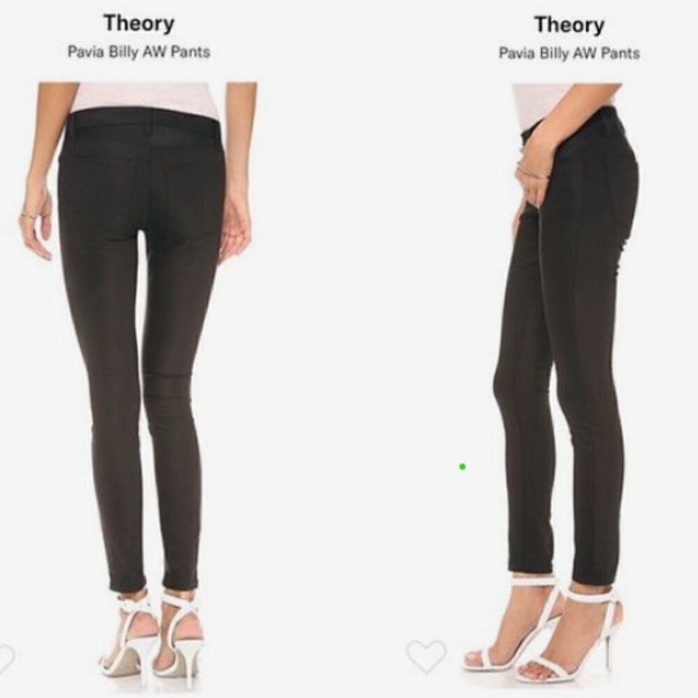 Theory Billy AW Pavia Black Pants Jeans  size 26